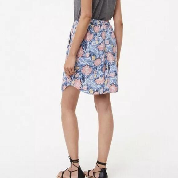 Loft floral belted lounge comfy skirt size small - Picture 2 of 10